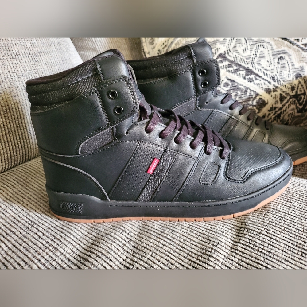 LEVIS Black High-Top Men's Sneakers - Picture 3 of 7